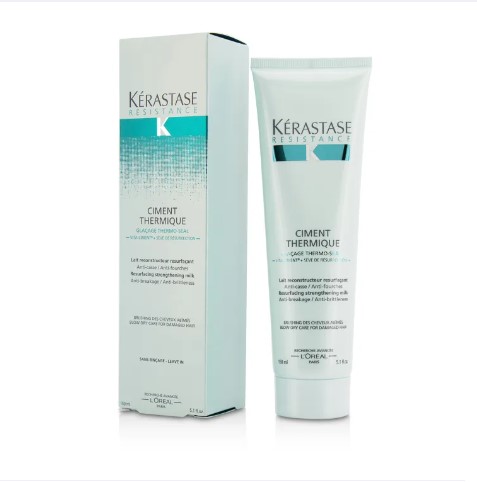 Kerastase Resistance Ciment Thermique Resurfacing Strengthening Milk Blow-Dry Care For Damaged Hair 150ML