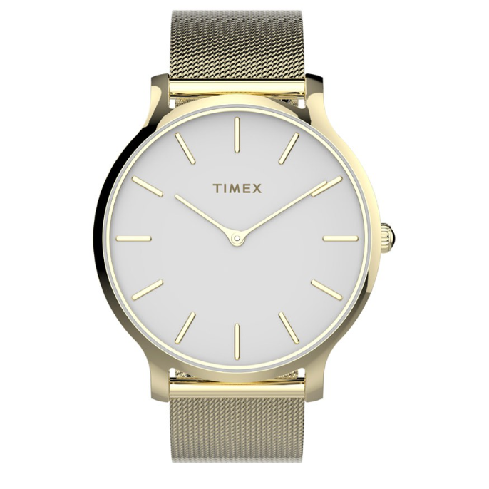 Timex Transcend Gold Stainless Steel Analog Quartz Watch For Women TW2T74100 STYLE