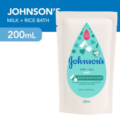 Johnson's Baby Bath Milk+Rice Refill 200ml