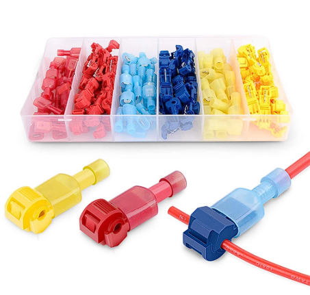120pcs/Box Wire Connector T Type Terminal Clip Wire Crimp Terminal & Electric Cable Connector