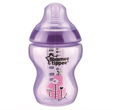 Tommee Tippee CTN PP Purple Bottle 9oz/260ml (0m+)/Slow flow teats