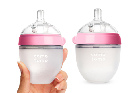 Comotomo Set Of 2 150ML Silicone Baby Bottle Pink