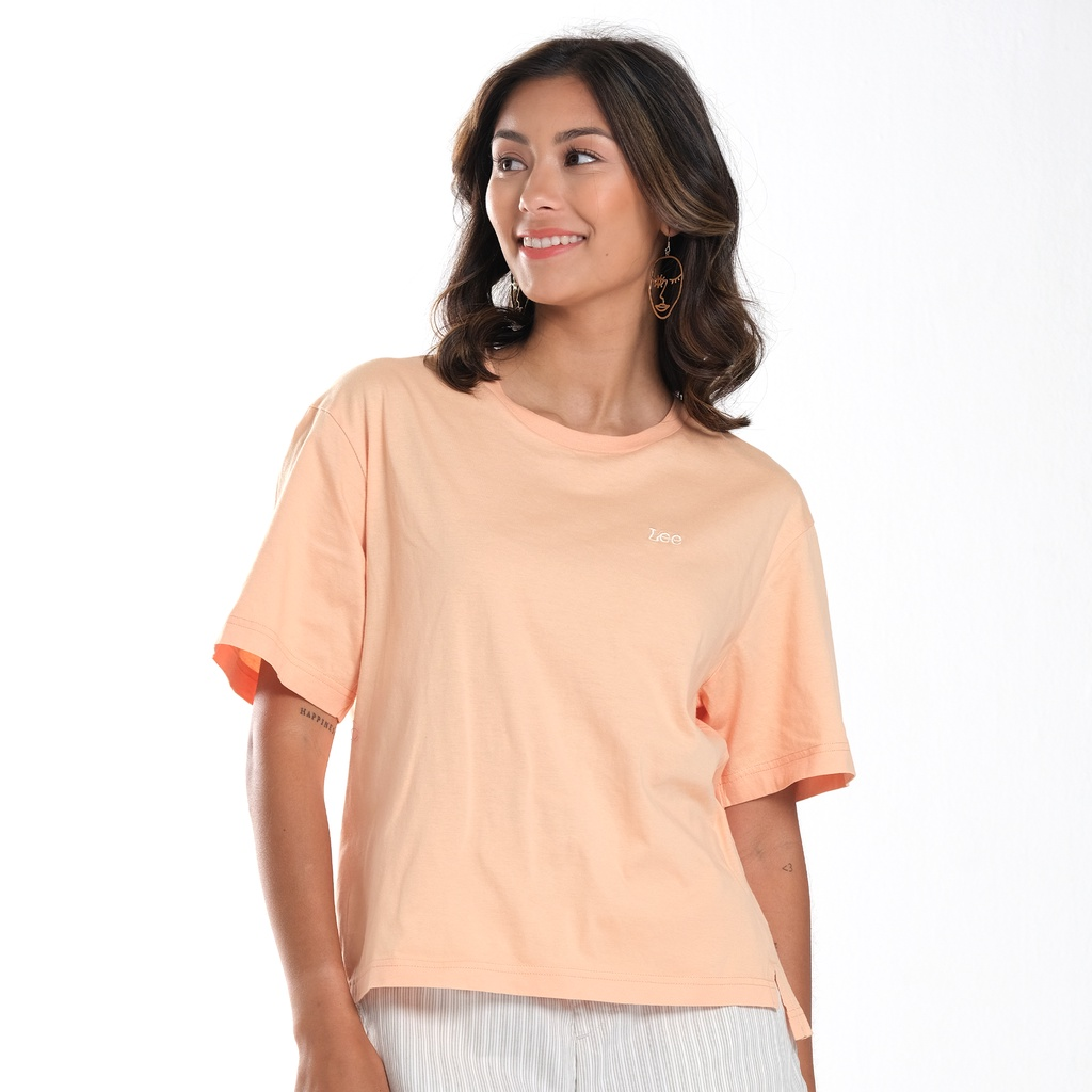 Lee Oversized T-Shirt for Women in Salmon Buff