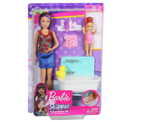 Barbie Babysitter Bath Time Playset