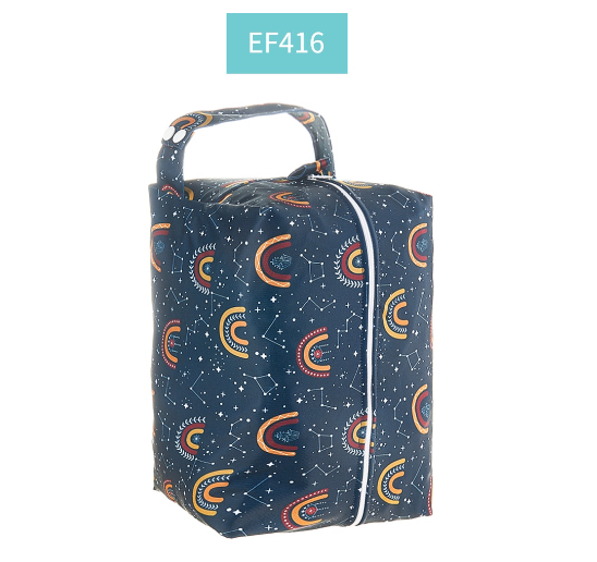 Happyflute Baby Diaper Pods Reusable Waterproof Fashion Prints Wet Dry Cloth Wet Bag Mums Storage Travel Nappy Bag C1