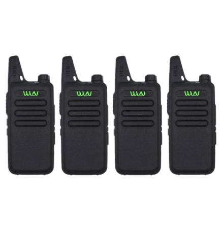 WLN KD-C1 5W 16 Channel UHF 400-470MHz Two-Way Walkie Talkie Radio Set Of 4