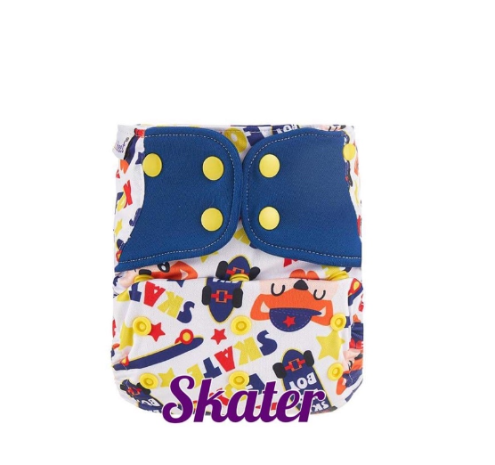 Booldeet Posh Cloth Diaper Newest Prints with 4-Layer Contoured Microfiber Insert S9