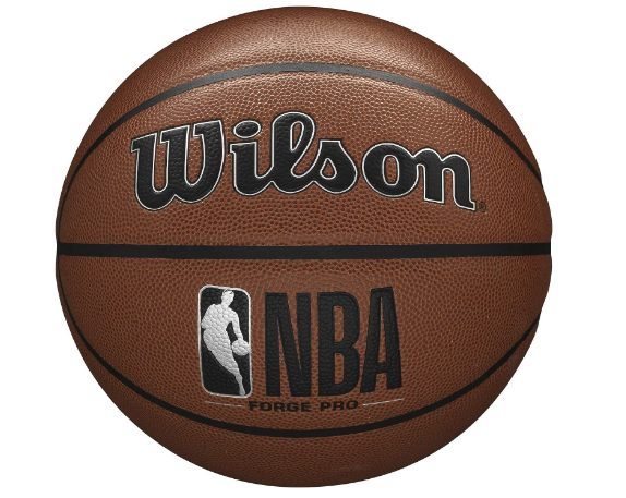 WILSON NBA Forge Series Indoor/Outdoor Basketball - Forge Pro, Brown, Size 7-29.5"