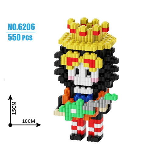 Lboyu One Piece Luffy Toys Cute Block Mini Character Building Block Children's Education Game 11
