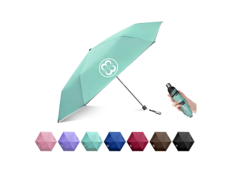 MICHAELA Umbrella Original Manual Open 9 inch Portable UV Protection Waterproof Umbrella