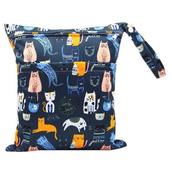 30x36cm Lager Size Diaper Wet Dry Bags Double Zipper Printed Portable Waterproof Bag Storage Bag Swimwear Bag C13