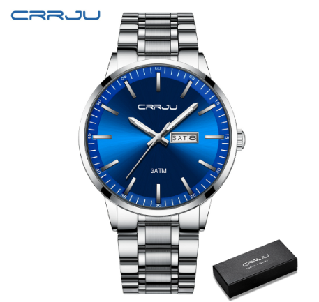 CRRJU men's watch casual style fashion trend simple design business temperament sports waterproof quartz movement 2193 04