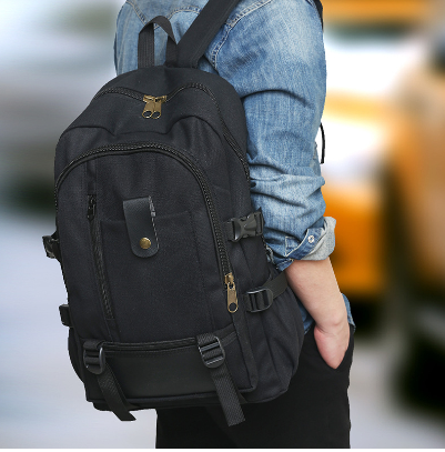 Mumu 6024 Men's Trendy Large Capacity Canvas Bags Back Pack Fashion Bag For Man
