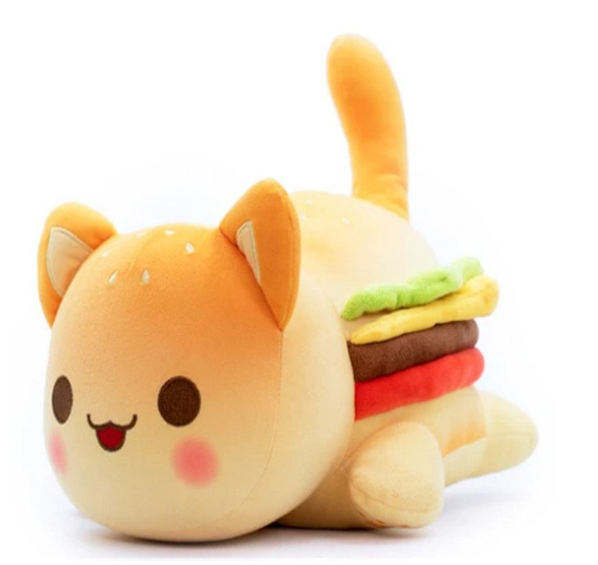 Meows Aphmau Plush Doll Coke French Fries Burgers Bread Sandwiches Food Cat Plushie Sleeping Pillow Children's Christmas Gifts F2