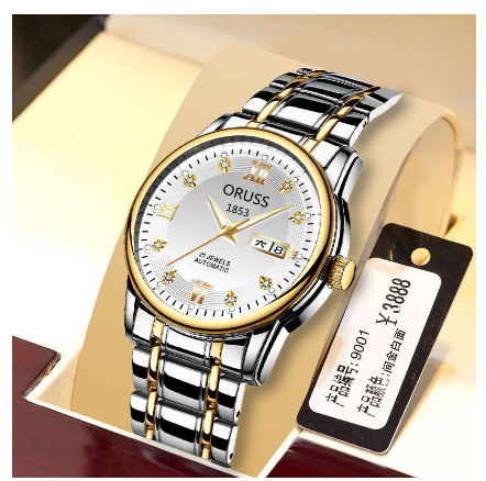 Oruss Watch for Women Men Analog Quartz Dial Casual Waterproof Watch Women Original Steel Belt Fashion Watches F1