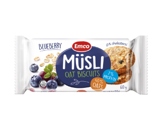 Musli Oat Biscuits Blueberry Cranberry 60g