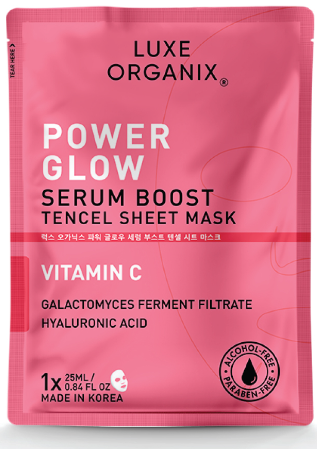 Luxe Organix Power Glow Serum Boost Sheet Mask 25ml