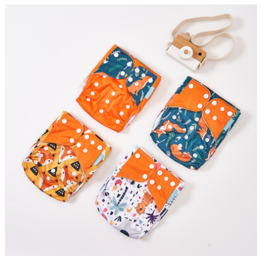 Happyflute Baby Reborn 4pcs set Washable Eco-friendly Baby Cloth Diaper Ecological Adjustable Nappy Reusable Diaper Fit 0-2year Set6