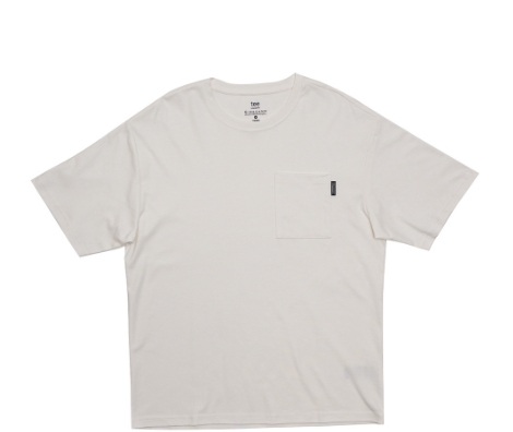 GIORDANO Men's Patch Pocket Tee  Snow White