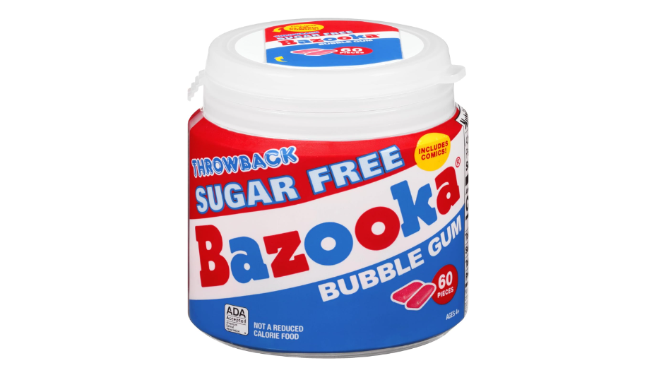 Bazooka Bubble Gum Sugar Free 60's