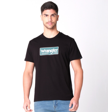 Wrangler Men's Chest Logo T-Shirt in Black Color