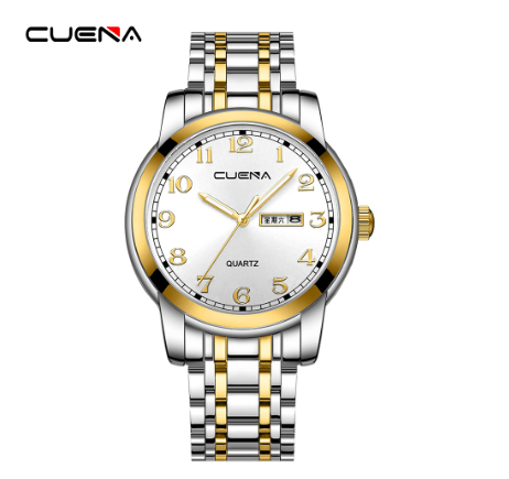 CUENA Original Men's Watches Fashion Brand Digital Creative Dial Business Casual Sports Quartz Waterproof 6105 04