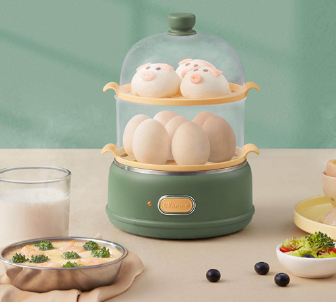 GAABOR x Bear Double Layer Egg Boiler Multifunctional Electric Steamer Breakfast Stainless Steel