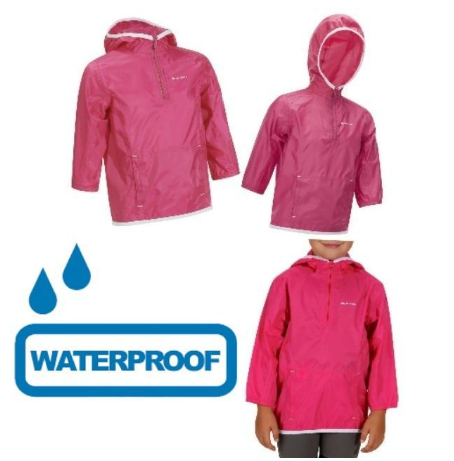 Children's Raincoat Waterproof Hiking Jacket – PINK