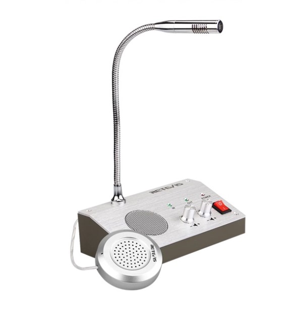 Retekess RT-9908 Window Intercom Microphone System 3W Anti Interference Dual Way Intercommunication For Bank Counter