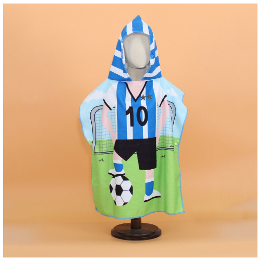 Children Bath Towel Cartoon Printed Baby Can Wear Hooded Bathrobe Beach Swimming Windproof Quick-Drying Cloak Kids Beach Towels T5