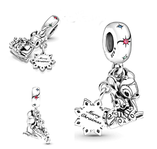 925 Silver Trinkets Balloon Charms Beads for Bracelet Pan Security Chain d028
