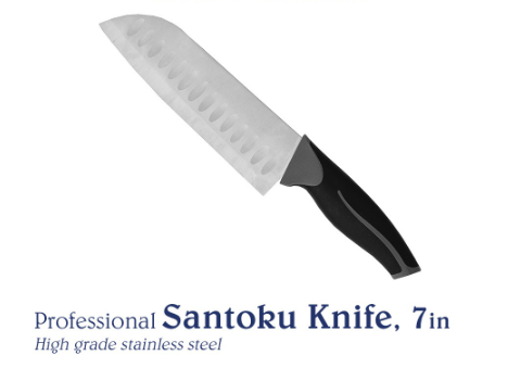 Chef's Classics Professional Stainless Steel Santoku Knife, 7in