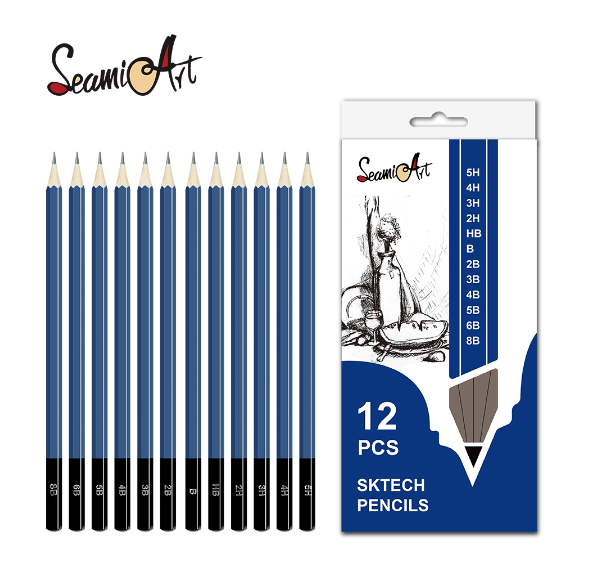 SeamiArt 12/15 Pcs. Standard Sketching Pencil Art Suppliers Stationery