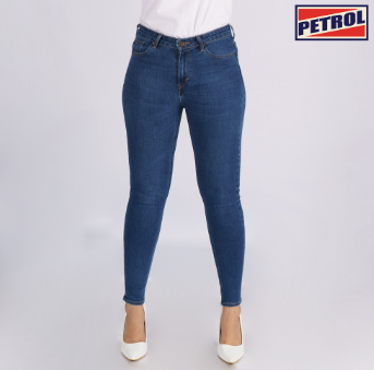 Petrol Ladies Basic Denim Stretchable Maong Pants For Women Super skinny 145020 Medium Shade