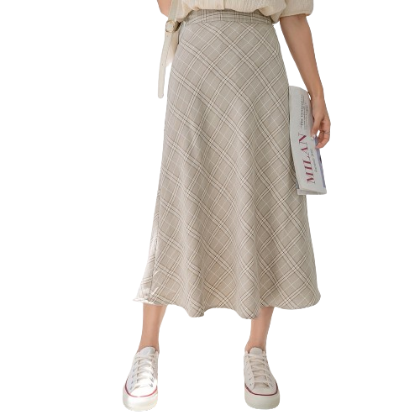 Lovito Women Pattern A-Line Skirt L64AD079 (Apricot)