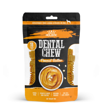 Absolute Holistic Dental Chew Peanut Butter Dog Treats 160g