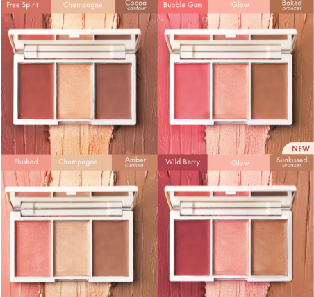 blk cosmetics daydream cream blush, highlighter and contour/bronzer multipalette