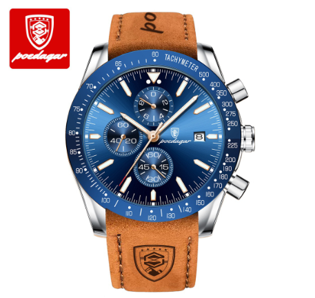 Original Luxury Fashion Waterproof Luminous Men's Watch Quartz Business Leather Watch 01