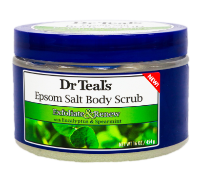 Dr Teal's Epsom Salt Body Scrub with Eucalyptus and Spearmint 454G
