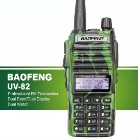 Baofeng UV-82 High Power 12Watts Dual Band VHF/UHF Two Way Radio Camouflage and Dedicated Headphones
