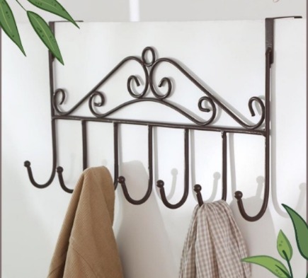 Door Rear Hook Door Hanging Clothes Hanging Door Rear Rack Nail Free Clothes Hook