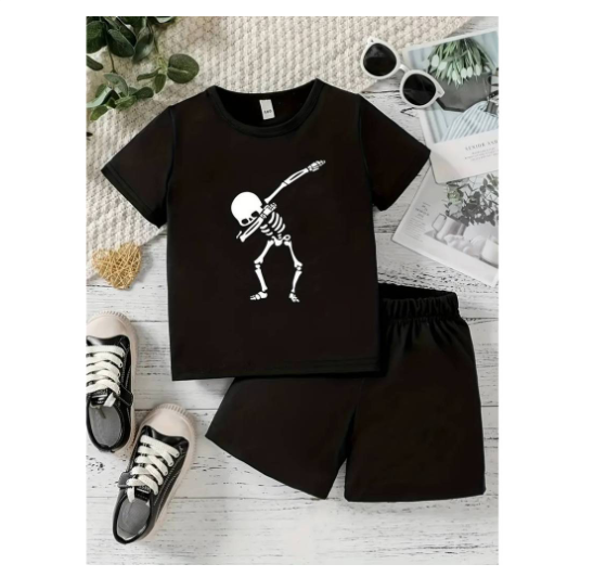 Boys Shirt Suits Baby Polo Terno Clothes 0-5 years Child Print Shirt and Shorts Terno for KidSorts Two Sets of Kids S28