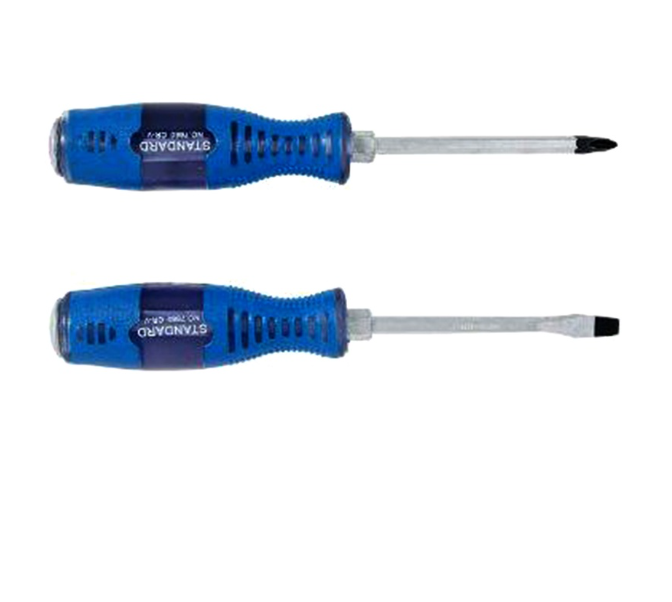 Standard Chrome ScrewDriver Insulated High Quality Hardware Tools (SD0386-SD0387) Flat Scredriver