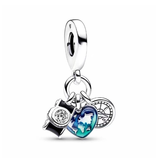 Turtle 925 Silver Pandora Dangle Charm Three In One Pendant Decoration For Bracelet Dream Catcher Beads S14