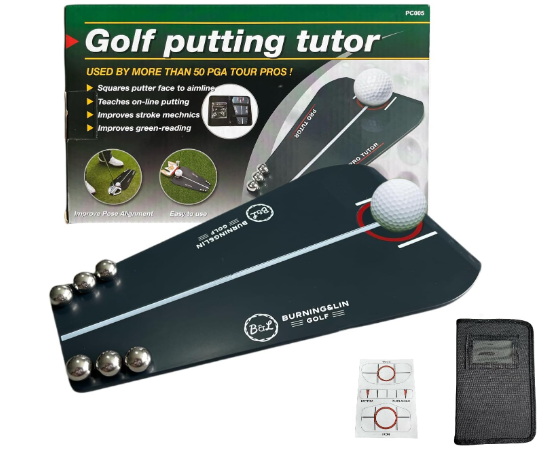 Burning&LIN Golf Putting Tutor Golf Putting Trainer Practice Straight line Putting Correct Putting Posture Accurate Putting Indoor Outdoor for Beginners Kids Adults