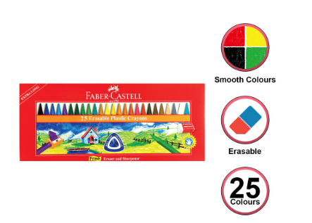 Faber-Castell Erasable Crayon 25 colors [12122725]