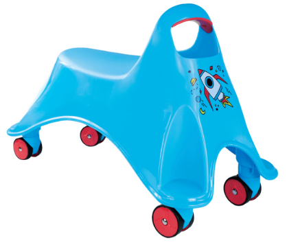 Eezy Peezy Googly Whirlee Blue Rocket Ride-On Vehicle
