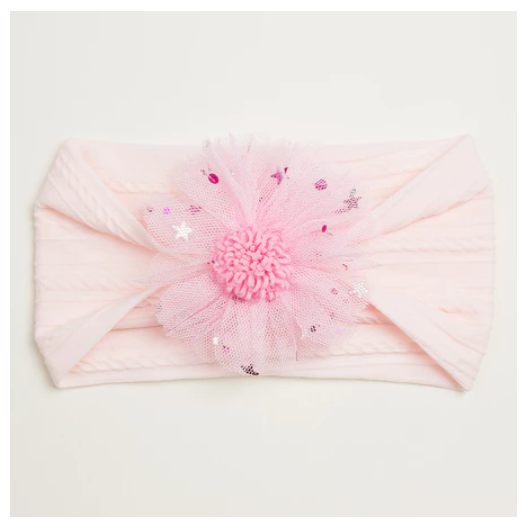 1Pcs Baby Candy Color Flower Seamless Wide Headscarf Baby Nylon Headband Cute Princess Accessories Soft Comfortable HS14