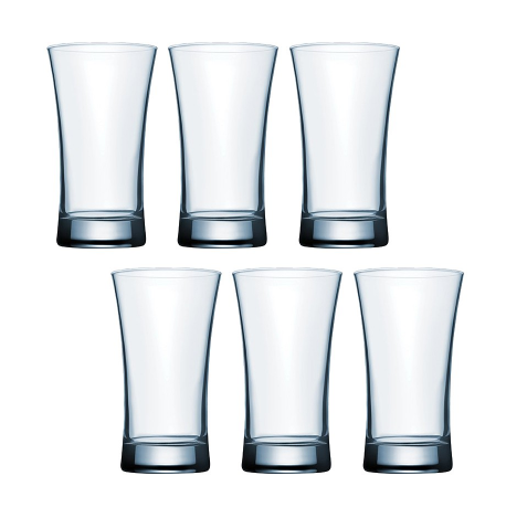 Pasabahce Azur Coloured Long Drink 300cc 10oz, Set of 6 (Blue) (420055BLU)