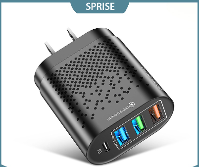 SPRISE 2022 New U75 48W Fast Charger 2.4A Micro USB & PD QC3.1, Universal Quick Power Adapter Wall Plug For Android